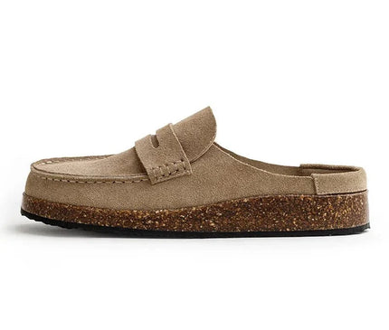 sabot-beige-retro-semelle-liege-texture
