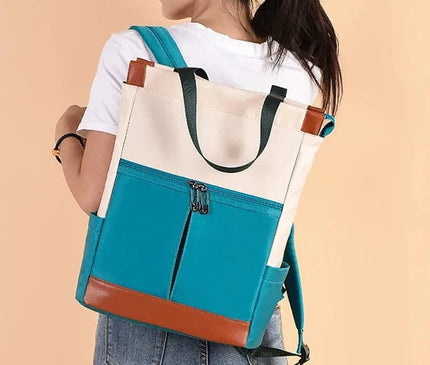 sac-a-dos-bleu-beige-urbain-moderne