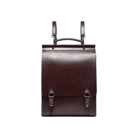 sac-a-dos-rigide-marron-avec-boucles-metalliques-design-retro-structure