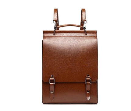 sac-a-dos-rigide-marron-avec-boucles-metalliques-design-retro-structure