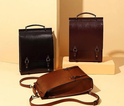 sac-a-dos-rigide-marron-avec-boucles-metalliques-design-retro-structure