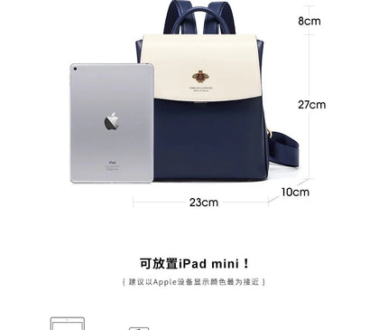 sac-a-dos-bleu-blanc-detail-abeille-doree