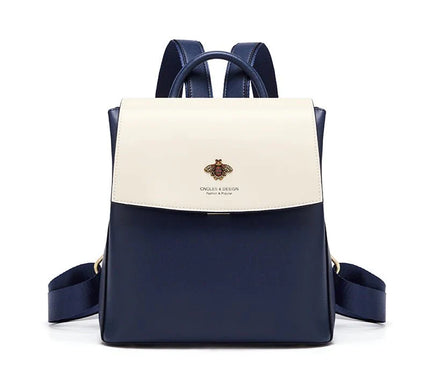 sac-a-dos-bleu-blanc-detail-abeille-doree