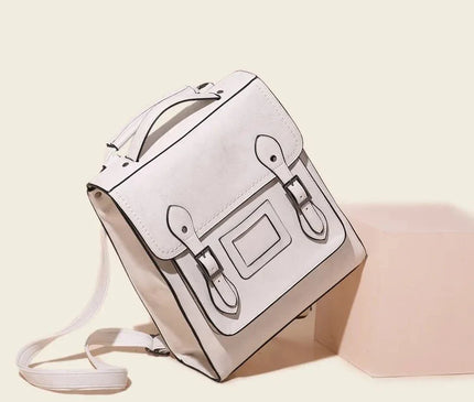 sac-a-dos-rigide-blanc-boucles-vintage-metal