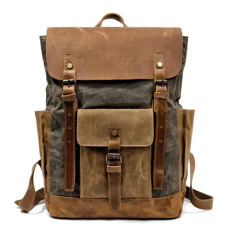 sac-a-dos-baroudeur-cuir-toile-impermeable-vintage-rustique