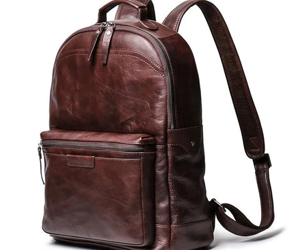 sac-a-dos-structure-marron-fermeture-zippee-grande-poche-frontale