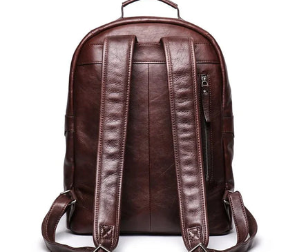 sac-a-dos-structure-marron-fermeture-zippee-grande-poche-frontale
