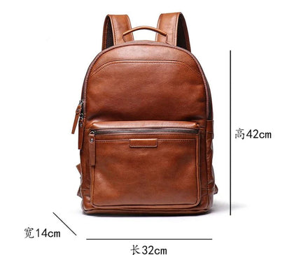 sac-a-dos-structure-marron-fermeture-zippee-grande-poche-frontale