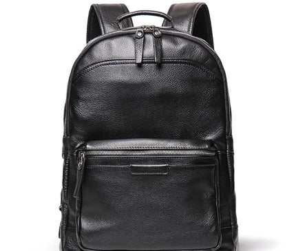 sac-a-dos-structure-marron-fermeture-zippee-grande-poche-frontale