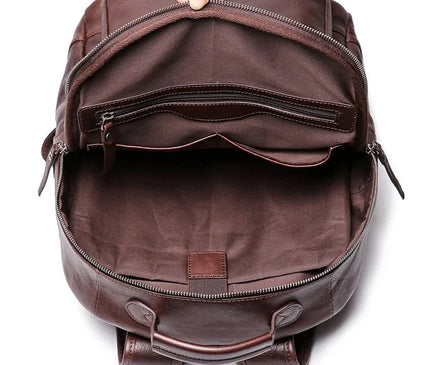 sac-a-dos-structure-marron-fermeture-zippee-grande-poche-frontale