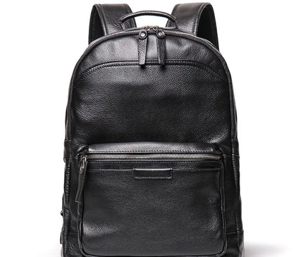 sac-a-dos-structure-marron-fermeture-zippee-grande-poche-frontale
