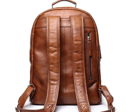 sac-a-dos-structure-marron-fermeture-zippee-grande-poche-frontale
