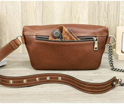 sac-banane-compact-marron-chaine-metallique