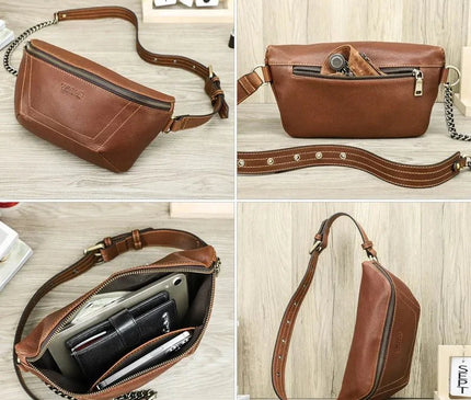 sac-banane-compact-marron-chaine-metallique