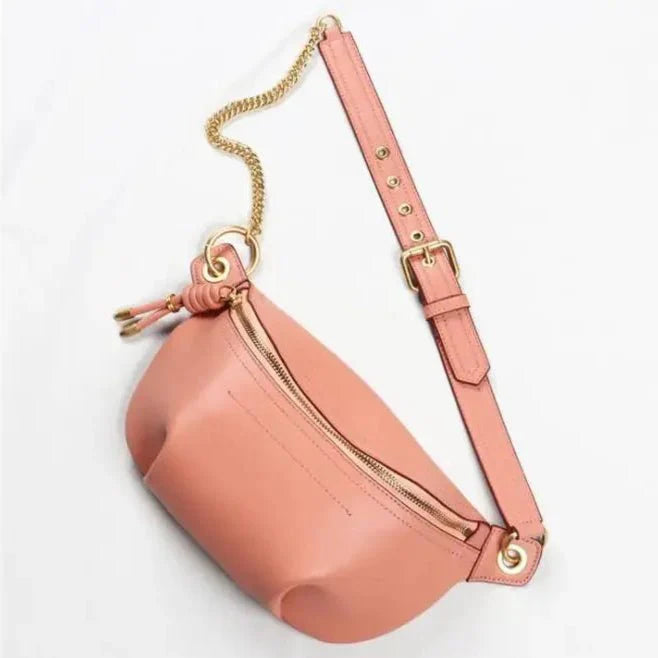 sac-banane-rose-pastel-chaine-doree