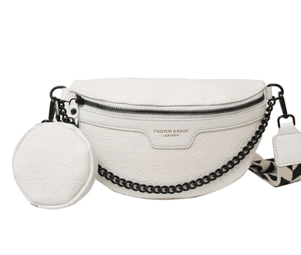 sac-banane-beige-motif-floral-chaine-metal