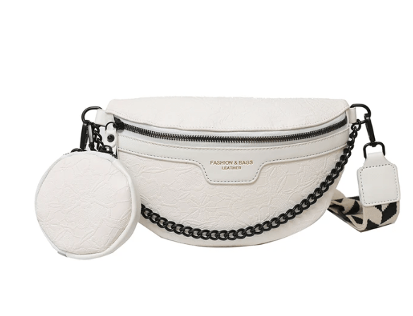 sac-banane-beige-motif-floral-chaine-metal