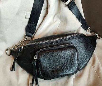 petit-sac-banane-noir-poche-frontale-compact-moderne