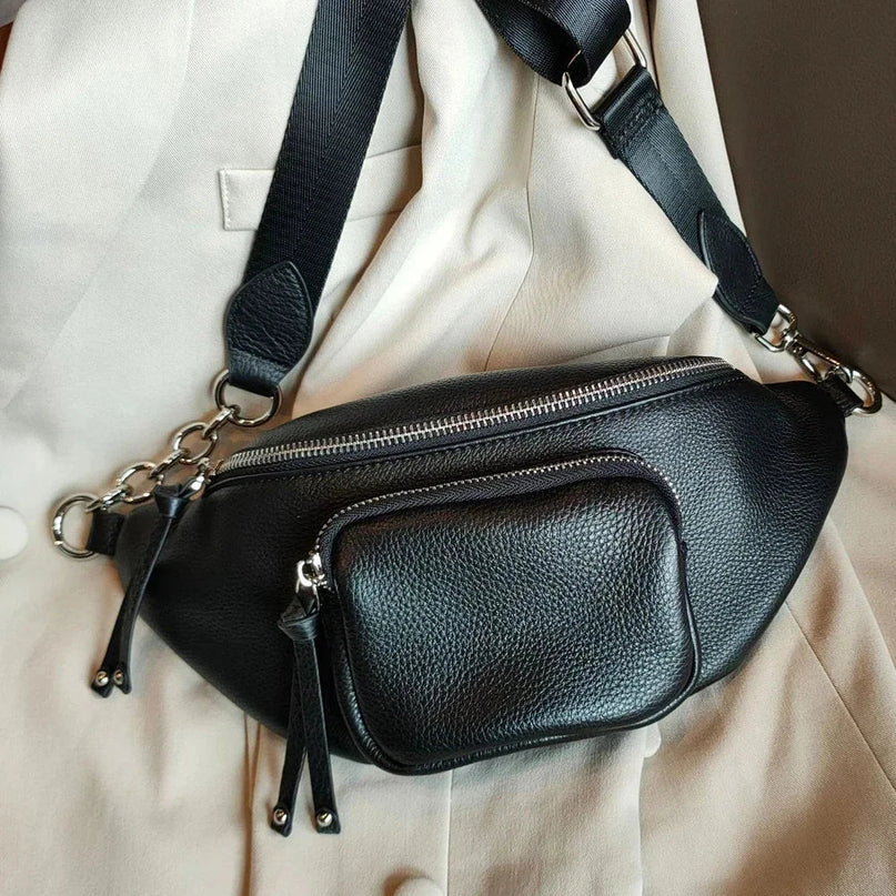 petit-sac-banane-noir-poche-frontale-compact-moderne