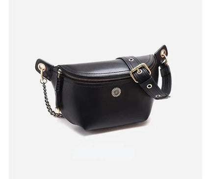 sac-banane-noir-ornement-floral-sangle-reglable