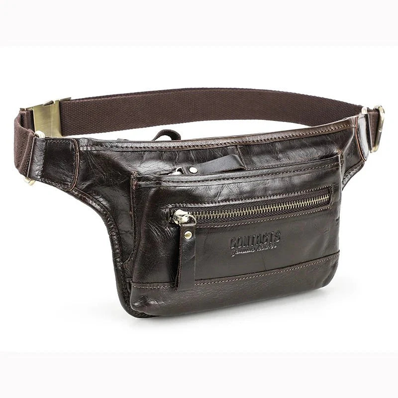 sac-banane-brun-patine-compact-poche-zippees