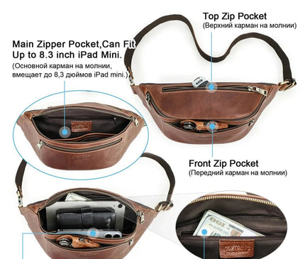 sac-banane-marron-fonce-multi-compartiments-design-ergonomique