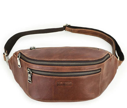 sac-banane-marron-fonce-multi-compartiments-design-ergonomique