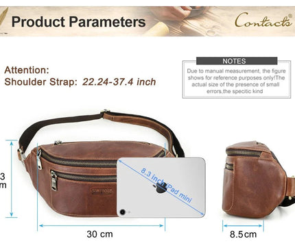 sac-banane-marron-fonce-multi-compartiments-design-ergonomique
