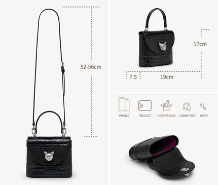 sac-a-main-noir-compact-detail-tete-chat
