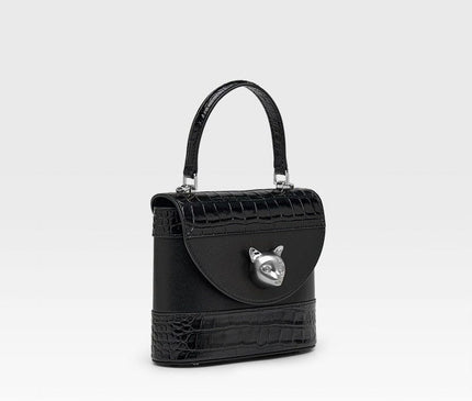 sac-a-main-noir-compact-detail-tete-chat
