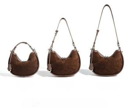 sac-demi-lune-hobo-marron-poignee-reglable