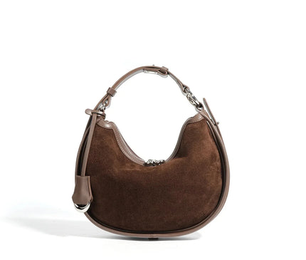 sac-demi-lune-hobo-marron-poignee-reglable