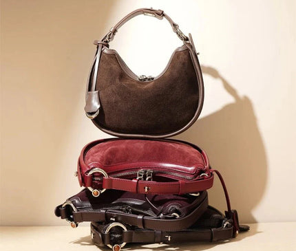 sac-demi-lune-hobo-marron-poignee-reglable