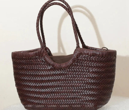 sac-cabas-motif-tresse-marron-trapezoidal