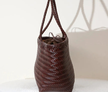 sac-cabas-motif-tresse-marron-trapezoidal