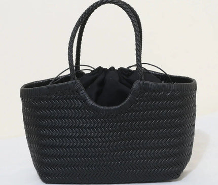sac-cabas-motif-tresse-marron-trapezoidal