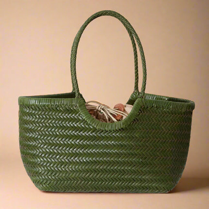sac-cabas-motif-tresse-marron-trapezoidal