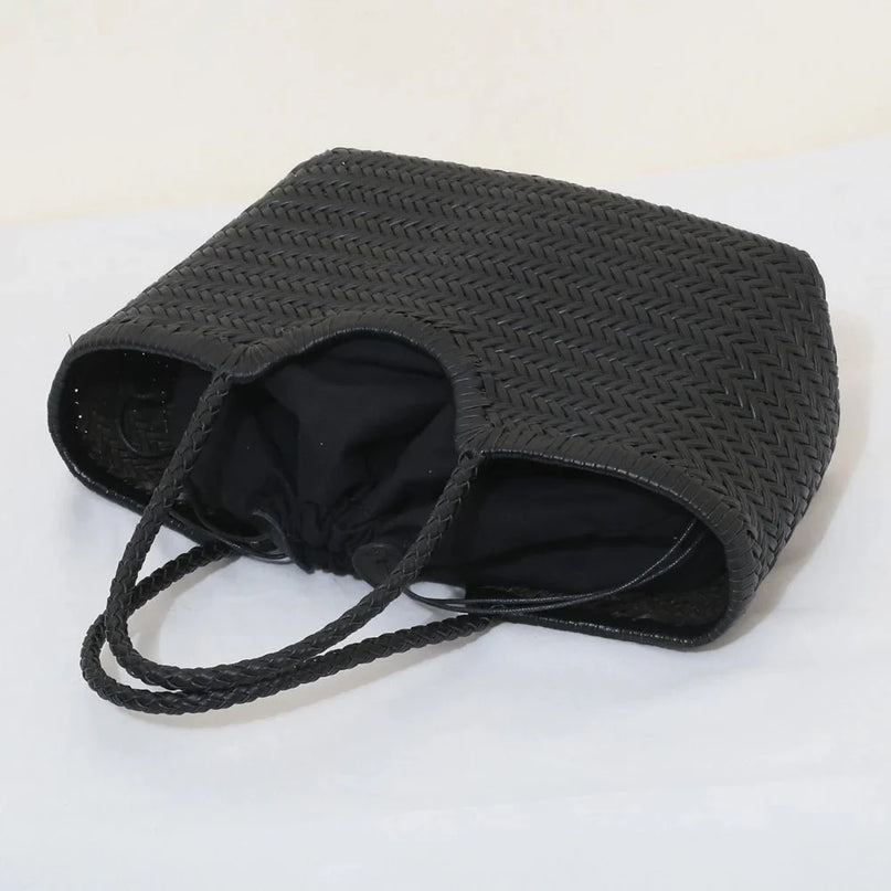 sac-cabas-motif-tresse-marron-trapezoidal