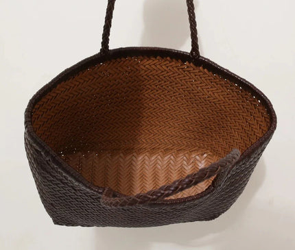 sac-cabas-motif-tresse-marron-trapezoidal