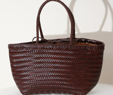 sac-cabas-motif-tresse-marron-trapezoidal