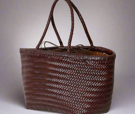 sac-cabas-motif-tresse-marron-trapezoidal