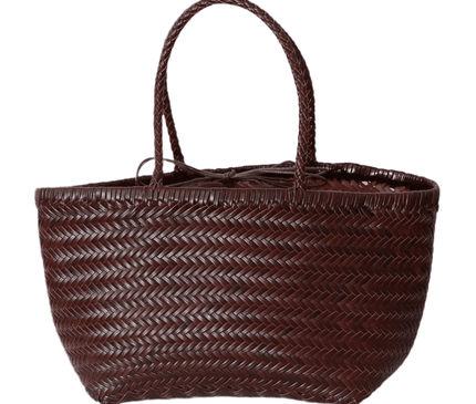 sac-cabas-motif-tresse-marron-trapezoidal