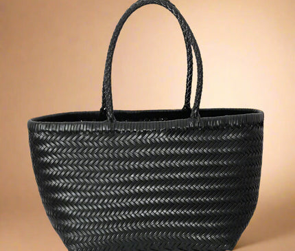 sac-cabas-motif-tresse-marron-trapezoidal