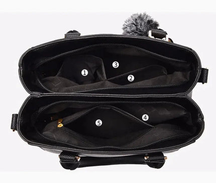sac-a-main-compact-avec-sangle-ajustable-et-pompon