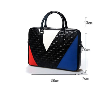 Sac Géométrique Noir avec Motif Tricolore Moderne