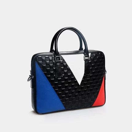 sac-geometrique-noir-motif-triCouleure-moderne
