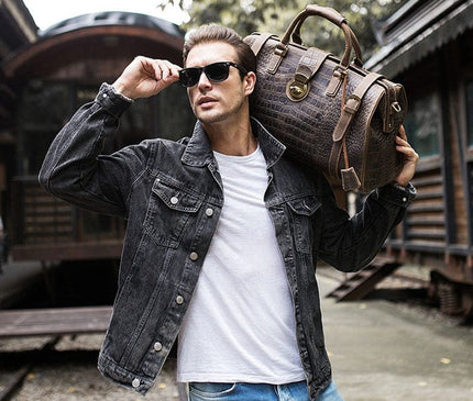 sac-de-voyage-vintage-motif-crocodile