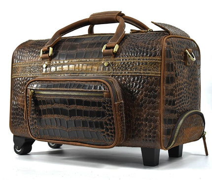 sac-de-voyage-vintage-motif-crocodile