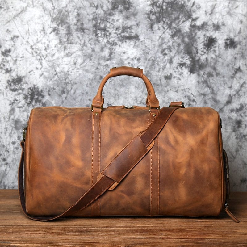 Sac de Voyage Vintage avec Sangle Rembourrée