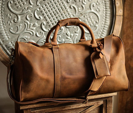 Sac de Voyage Noir Hautement Structuré Avec Bandoulière Amovible